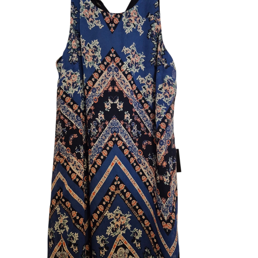 by & by Blue and Pink  Halter Sundress Boho Y2k